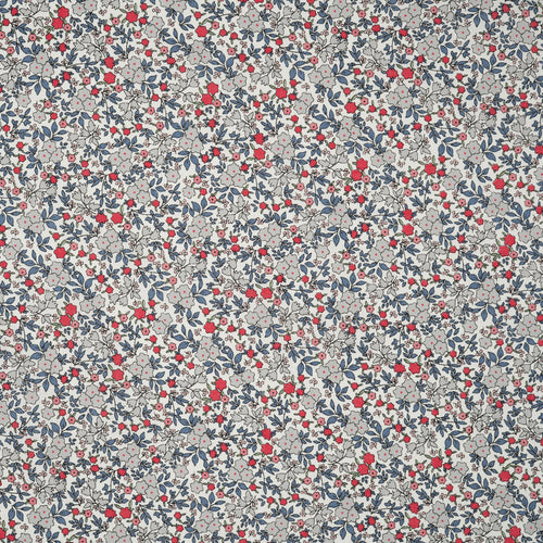 Bio Baumwolle Voile Glockenblumen Grau Blau