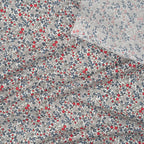 Bio Baumwolle Voile Glockenblumen Grau Blau