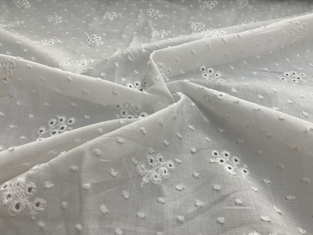 Bio Baumwolle Voile kleine Blumen Spitze