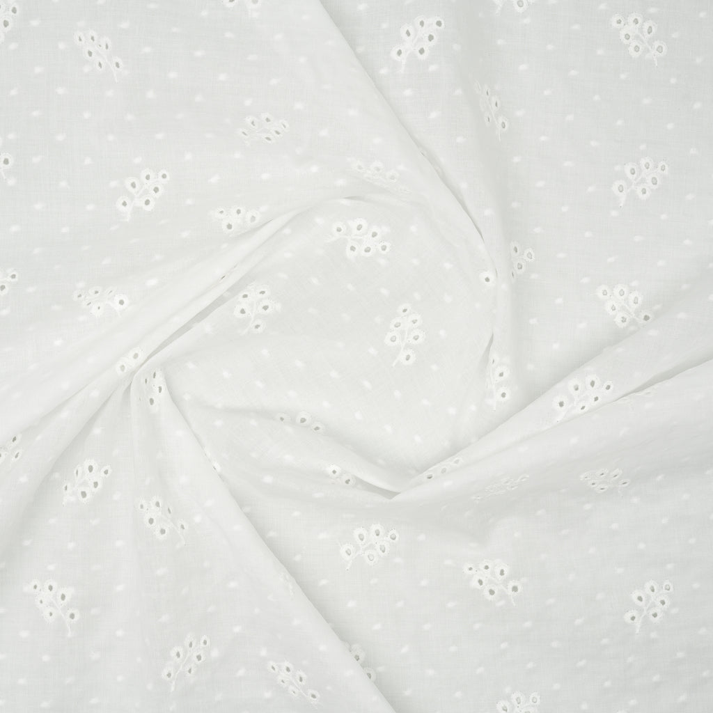 Bio Baumwolle Voile Kleine Blumen Spitze | Stoffwerk