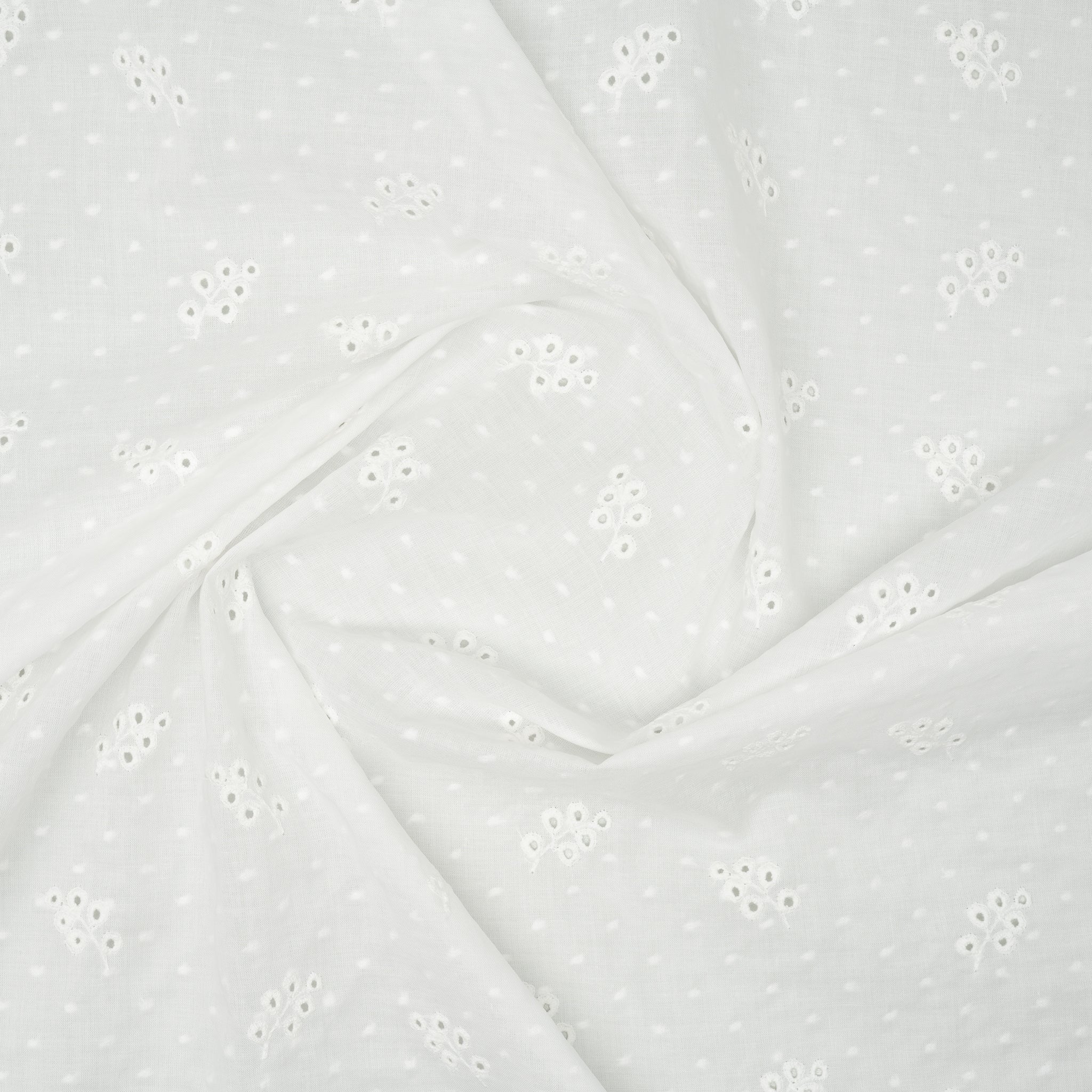 Bio Baumwolle Voile Kleine Blumen Spitze | Stoffwerk