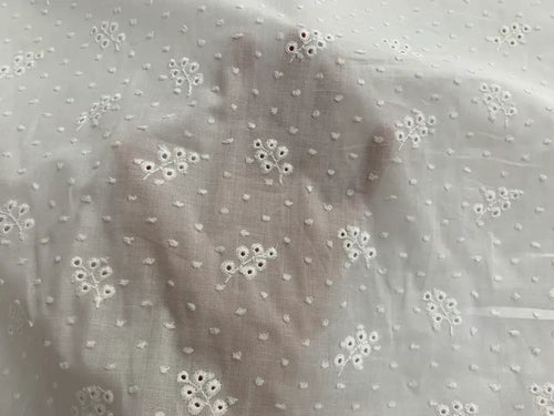 Bio Baumwolle Voile Kleine Blumen Spitze | Stoffwerk