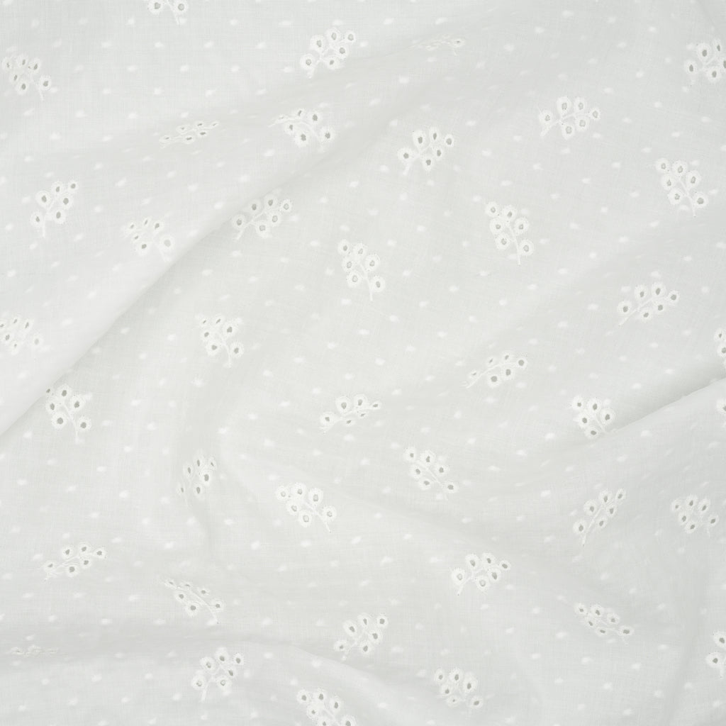 Bio Baumwolle Voile Kleine Blumen Spitze | Stoffwerk