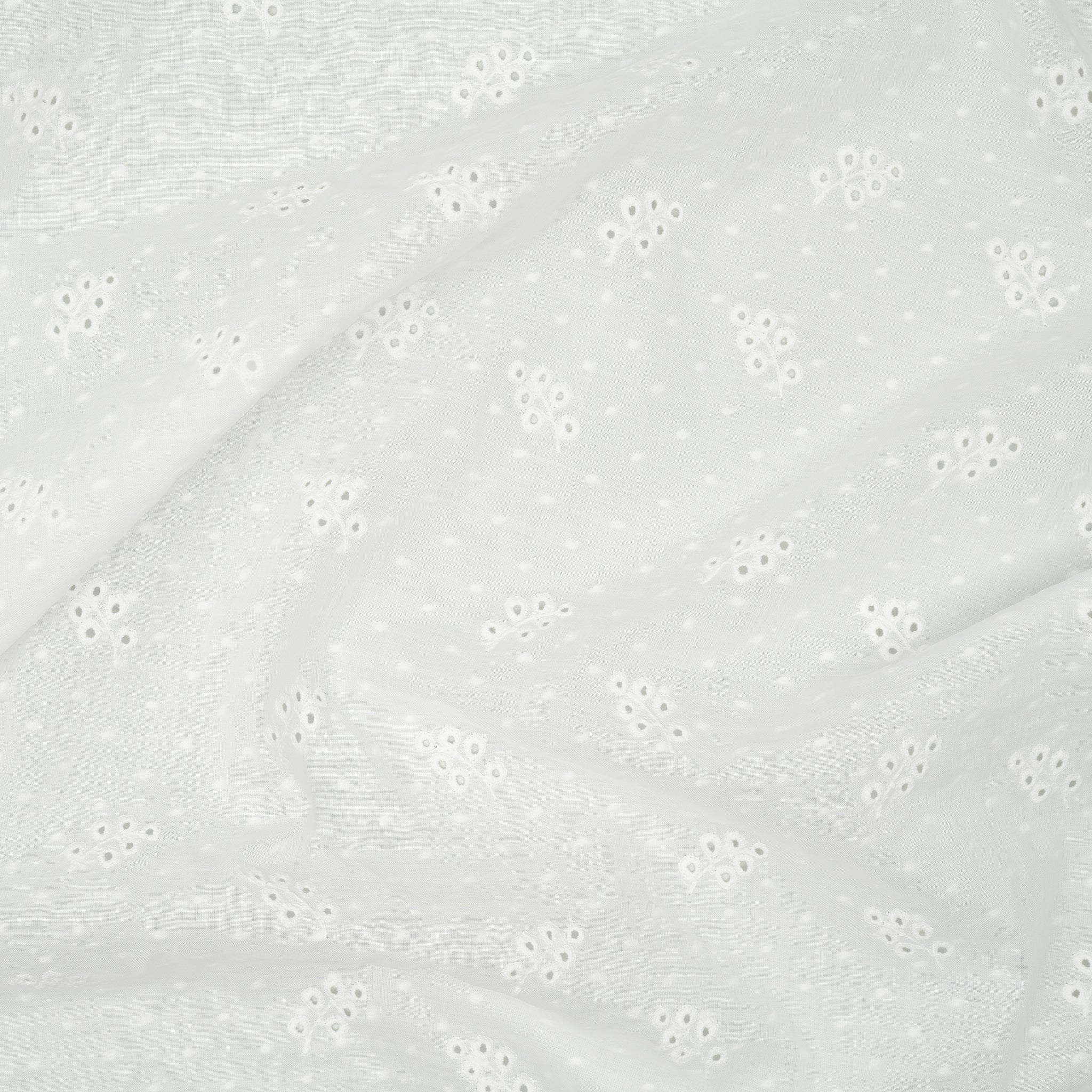 Bio Baumwolle Voile Kleine Blumen Spitze | Stoffwerk