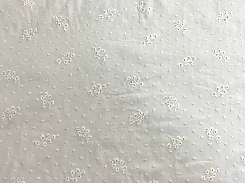 Bio Baumwolle Voile kleine Blumen Spitze