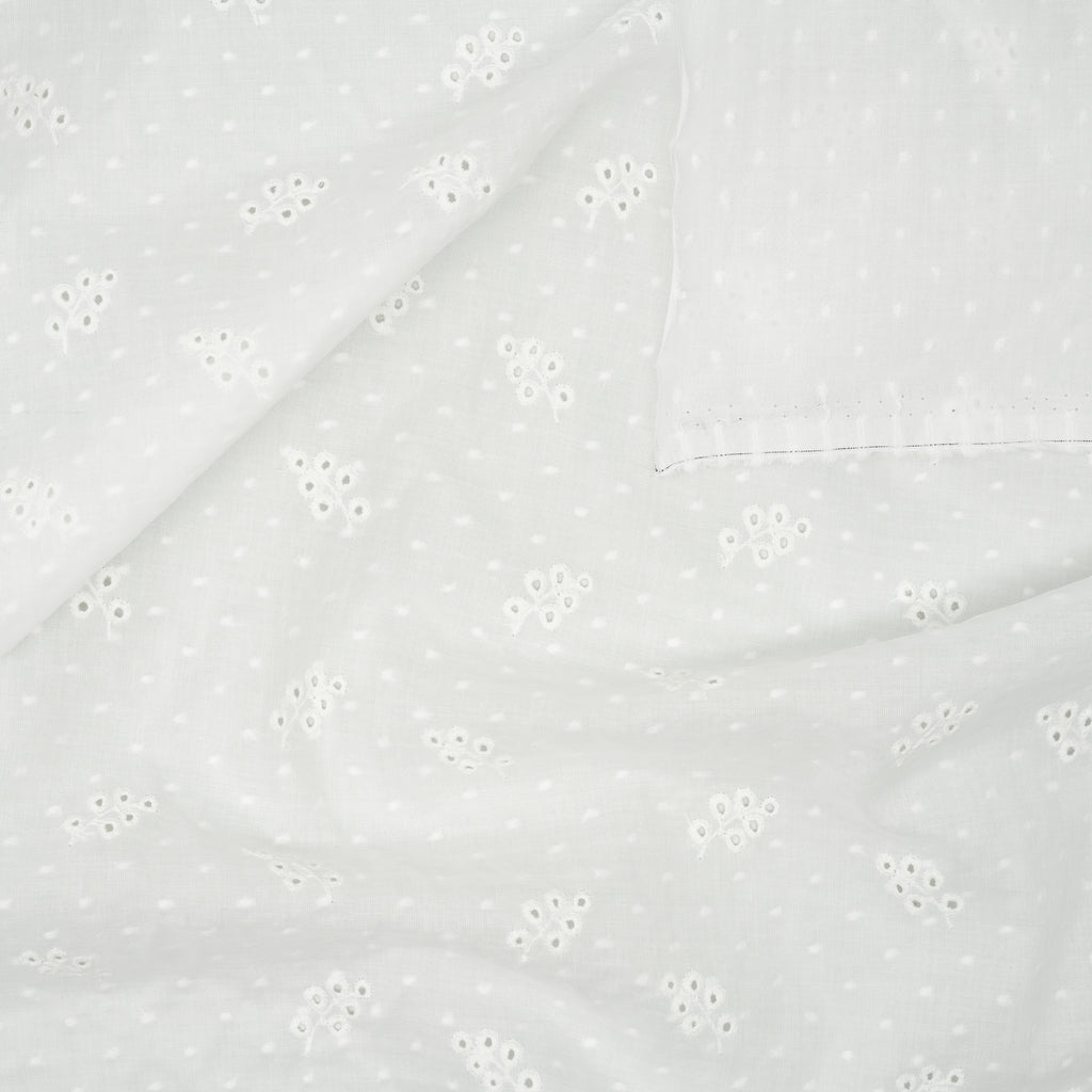 Bio Baumwolle Voile Kleine Blumen Spitze