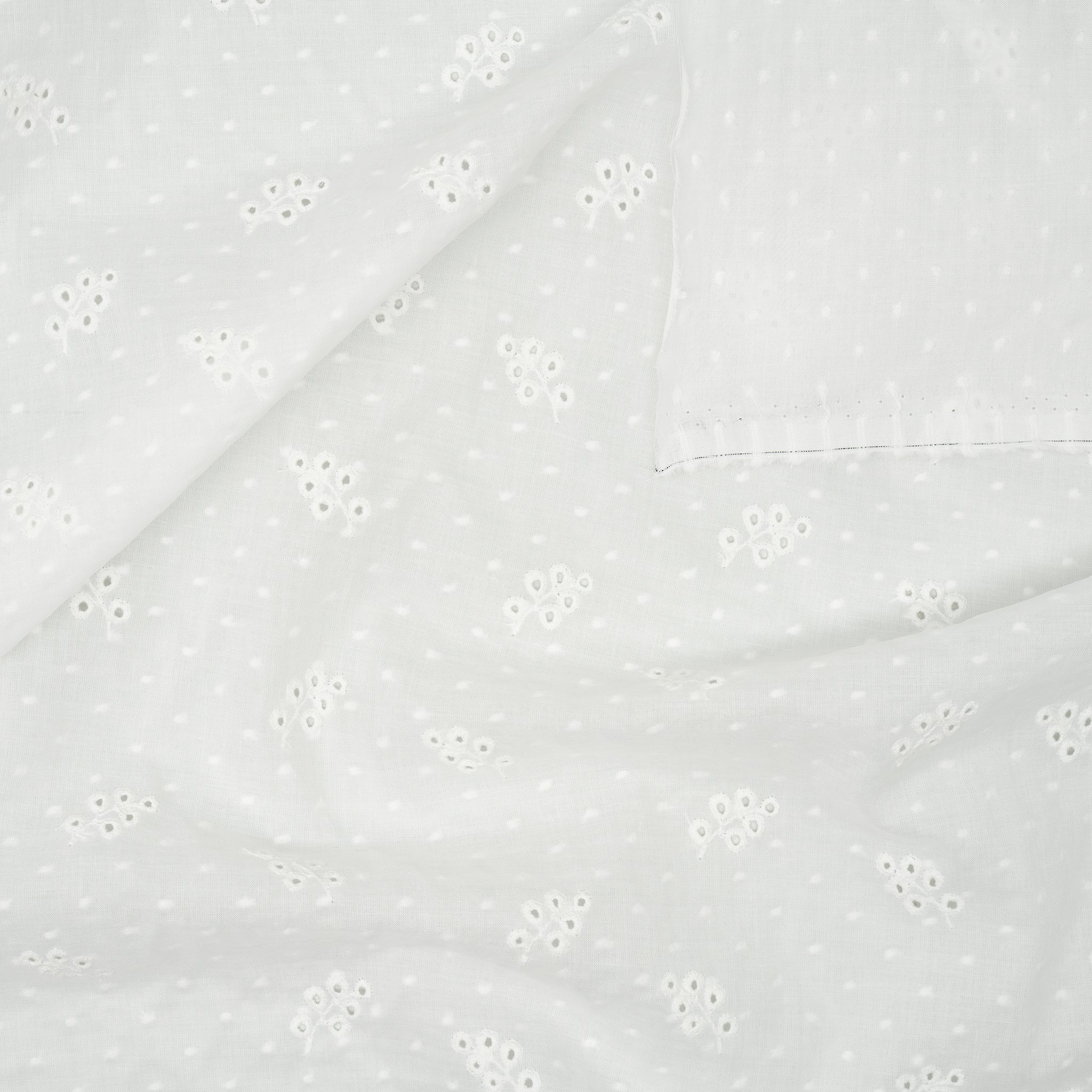 Bio Baumwolle Voile Kleine Blumen Spitze