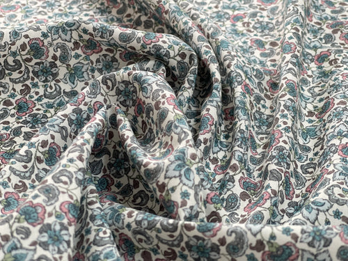 Bio Baumwolle Voile Rokoko Blumen | Stoffwerk