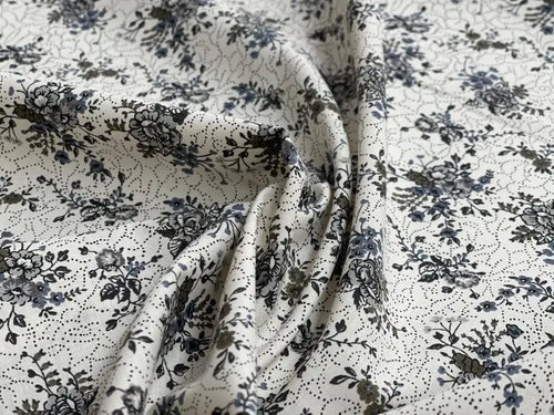 Bio Baumwolle Voile Romantische Sträußchen | Stoffwerk