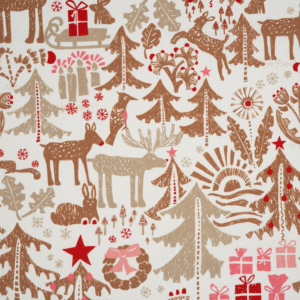 Bio Baumwolle Webware Black Forest X Mas Winter Time