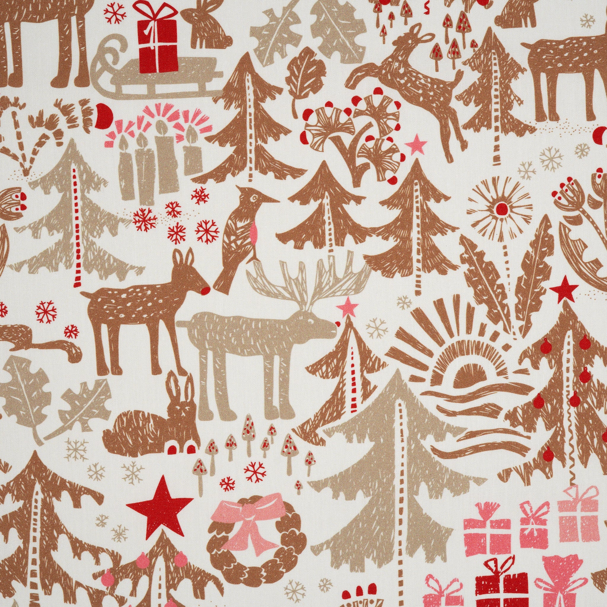 Bio Baumwolle Webware Black Forest X Mas Winter Time