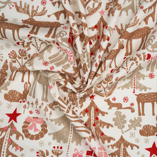 Bio Baumwolle Webware Black Forest X Mas Winter Time | Stoffwerk