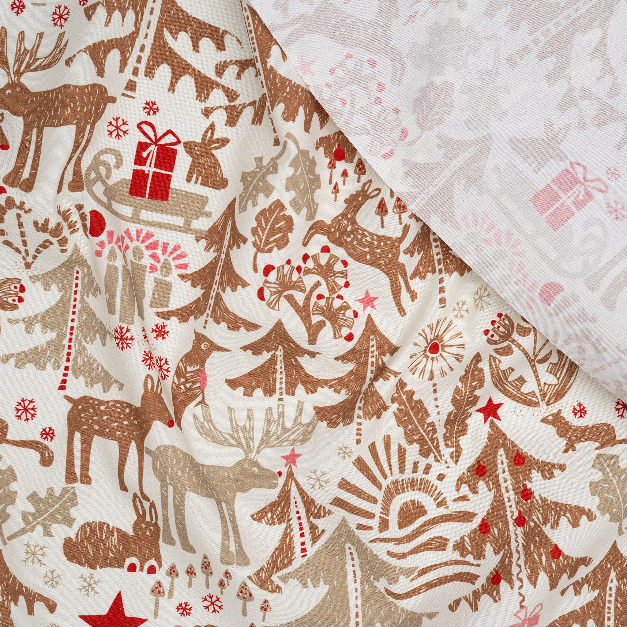 Bio Baumwolle Webware Black Forest X Mas Winter Time