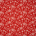 Bio Baumwolle Webware Christmas Village Stars And Balls Red