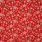Bio Baumwolle Webware Christmas Village Stars And Balls Red