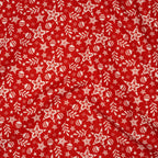 Bio Baumwolle Webware Christmas Village Stars And Balls Red | Stoffwerk