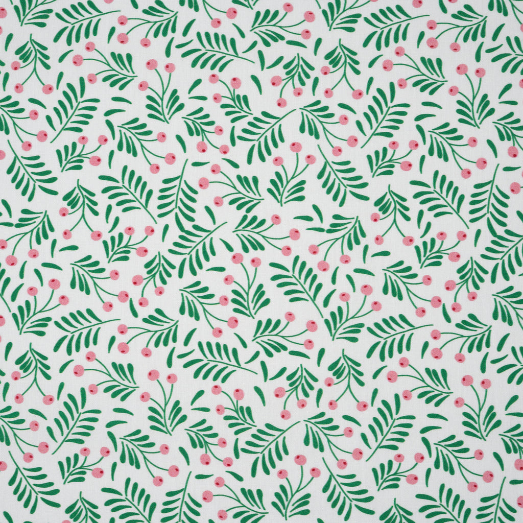 Bio Baumwolle Webware Colorful Christmas Beeren
