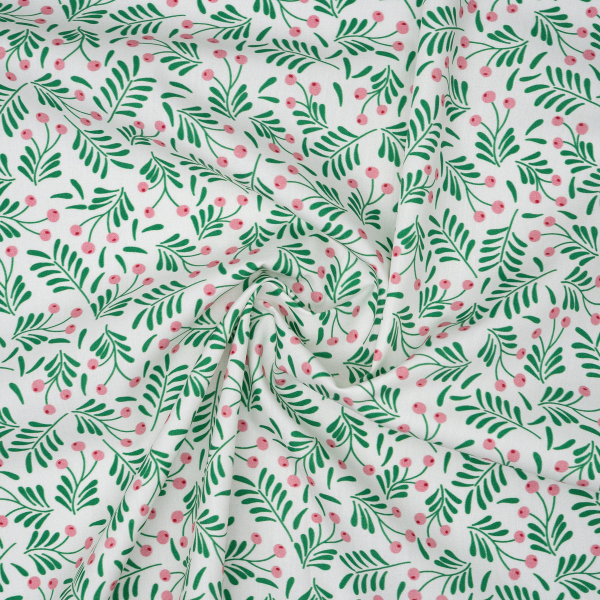 Bio Baumwolle Webware Colorful Christmas Beeren | Stoffwerk
