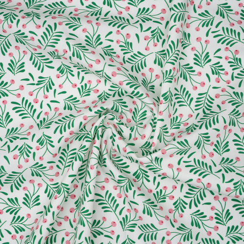 Bio Baumwolle Webware Colorful Christmas Beeren | Stoffwerk