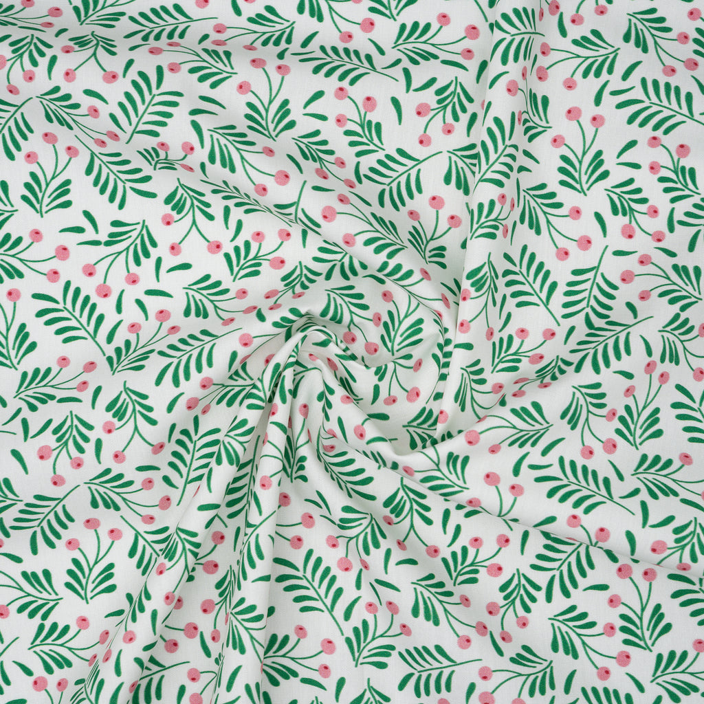 Bio Baumwolle Webware Colorful Christmas Beeren