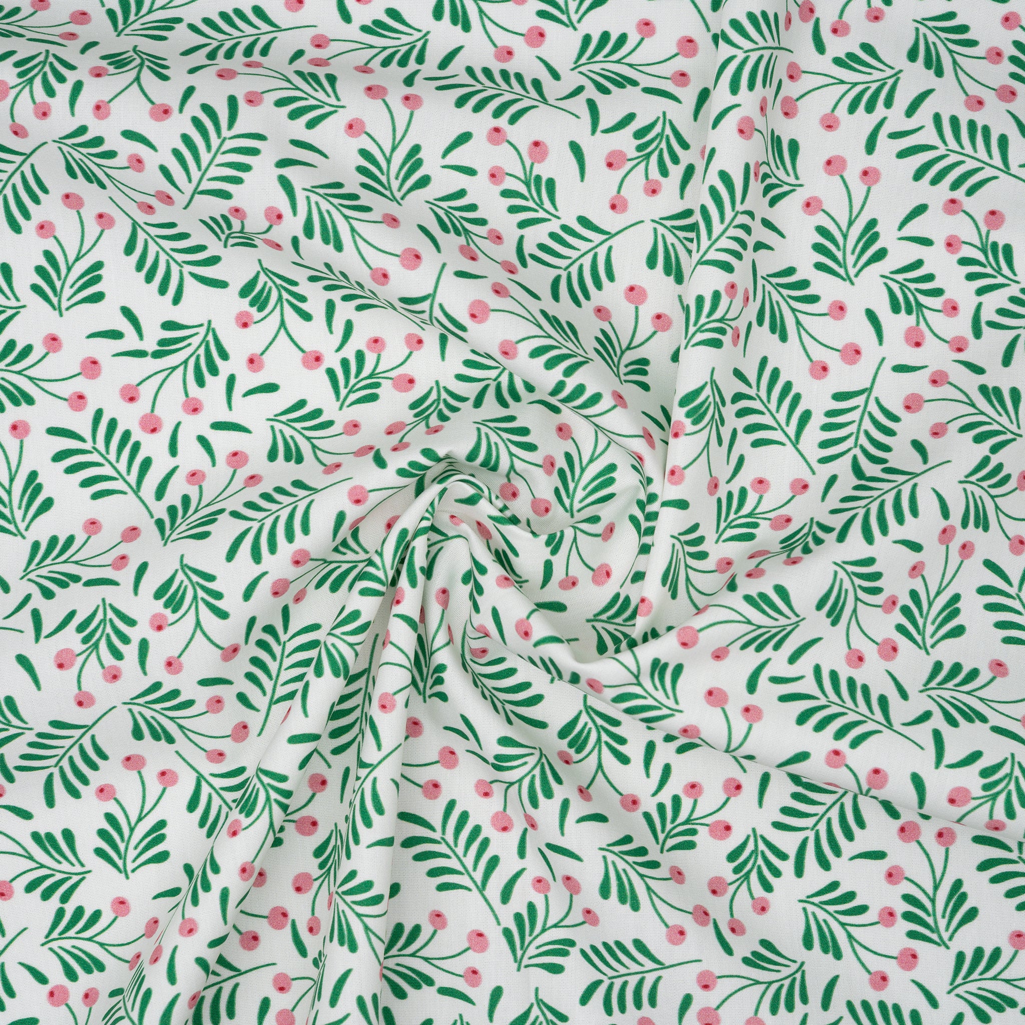 Bio Baumwolle Webware Colorful Christmas Beeren