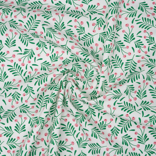 Bio Baumwolle Webware Colorful Christmas Beeren | Stoffwerk