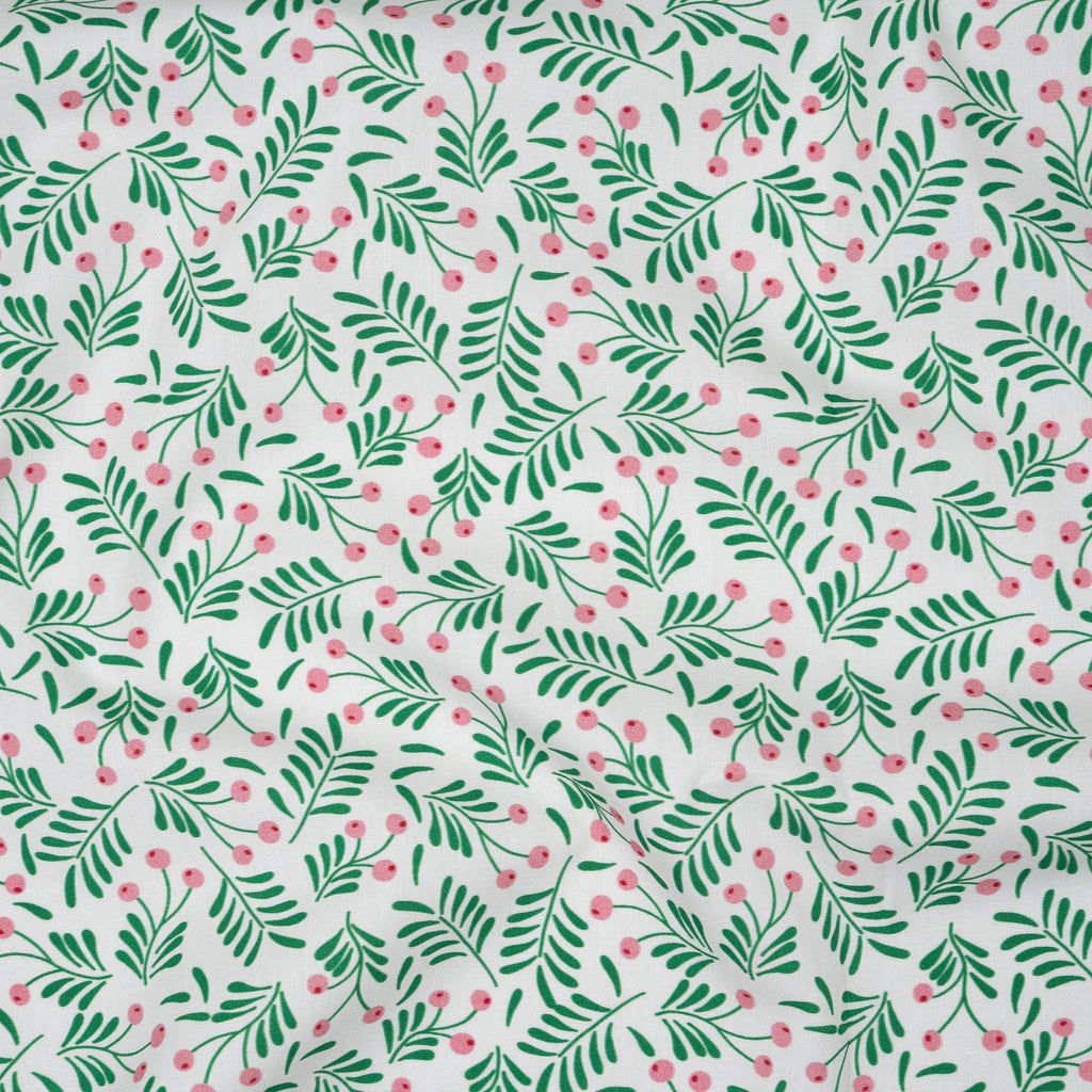 Bio Baumwolle Webware Colorful Christmas Beeren | Stoffwerk