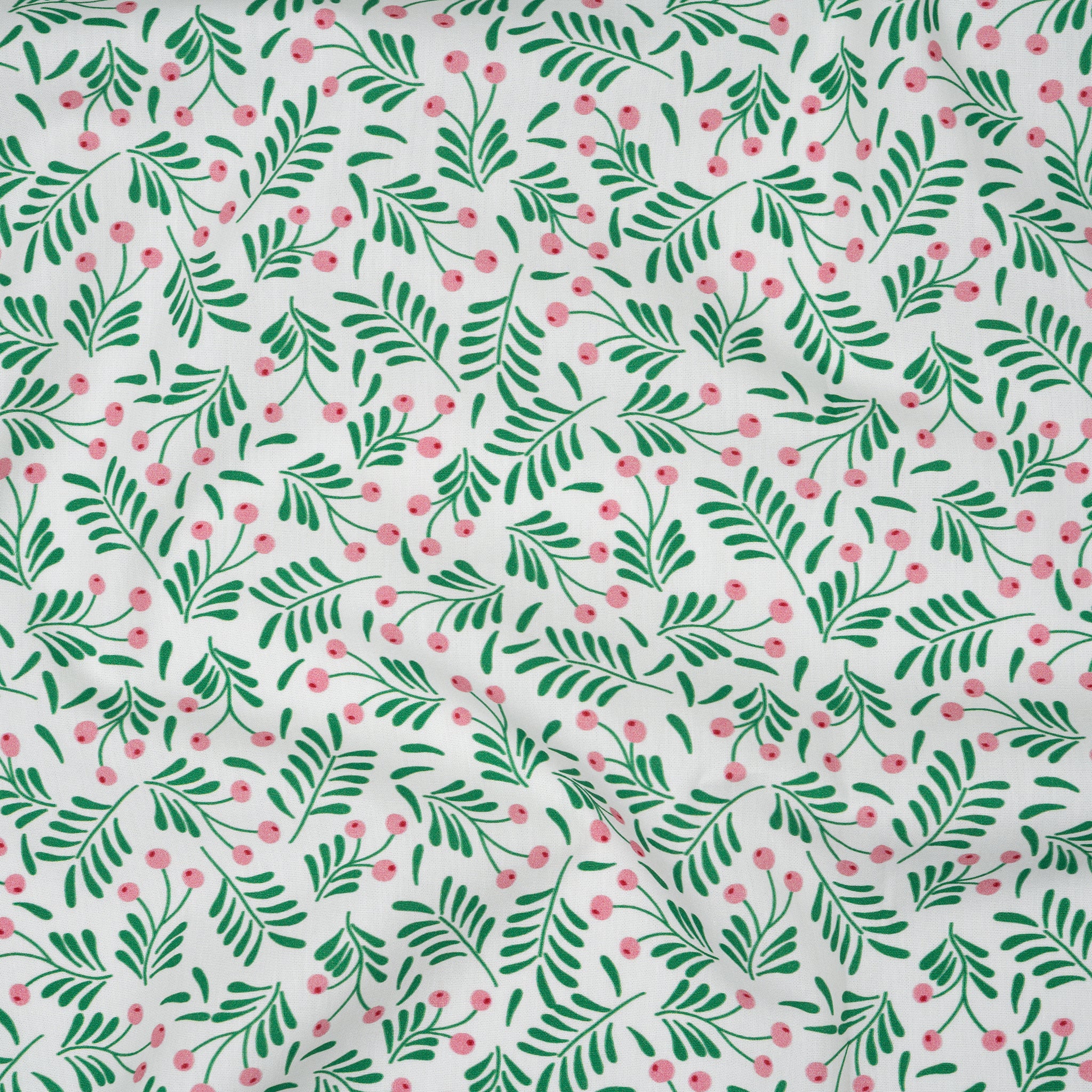 Bio Baumwolle Webware Colorful Christmas Beeren