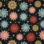 Bio Baumwolle Webware Papiersterne Bunt Dunkel