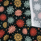 Bio Baumwolle Webware Papiersterne Bunt Dunkel