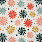 Bio Baumwolle Webware Papiersterne Bunt Hell