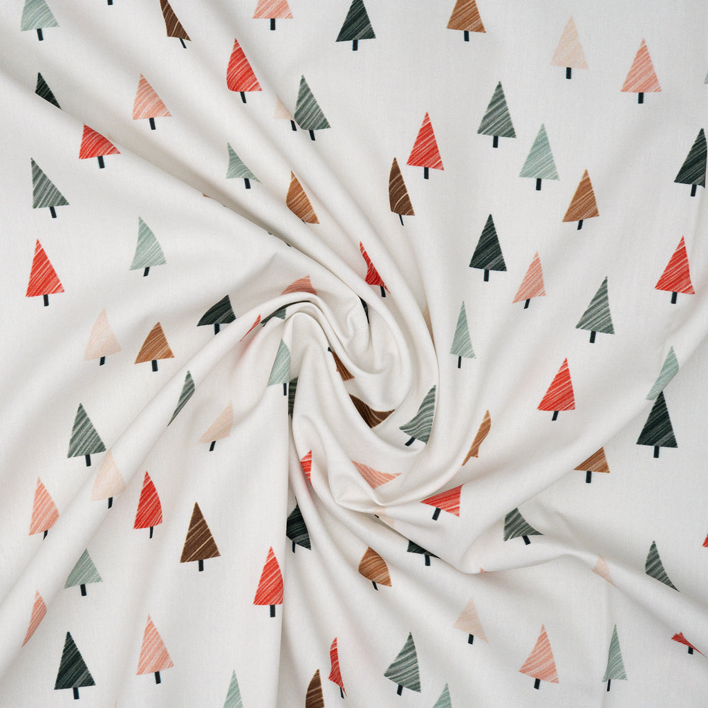 Bio Baumwolle Webware Sketchy Tannen