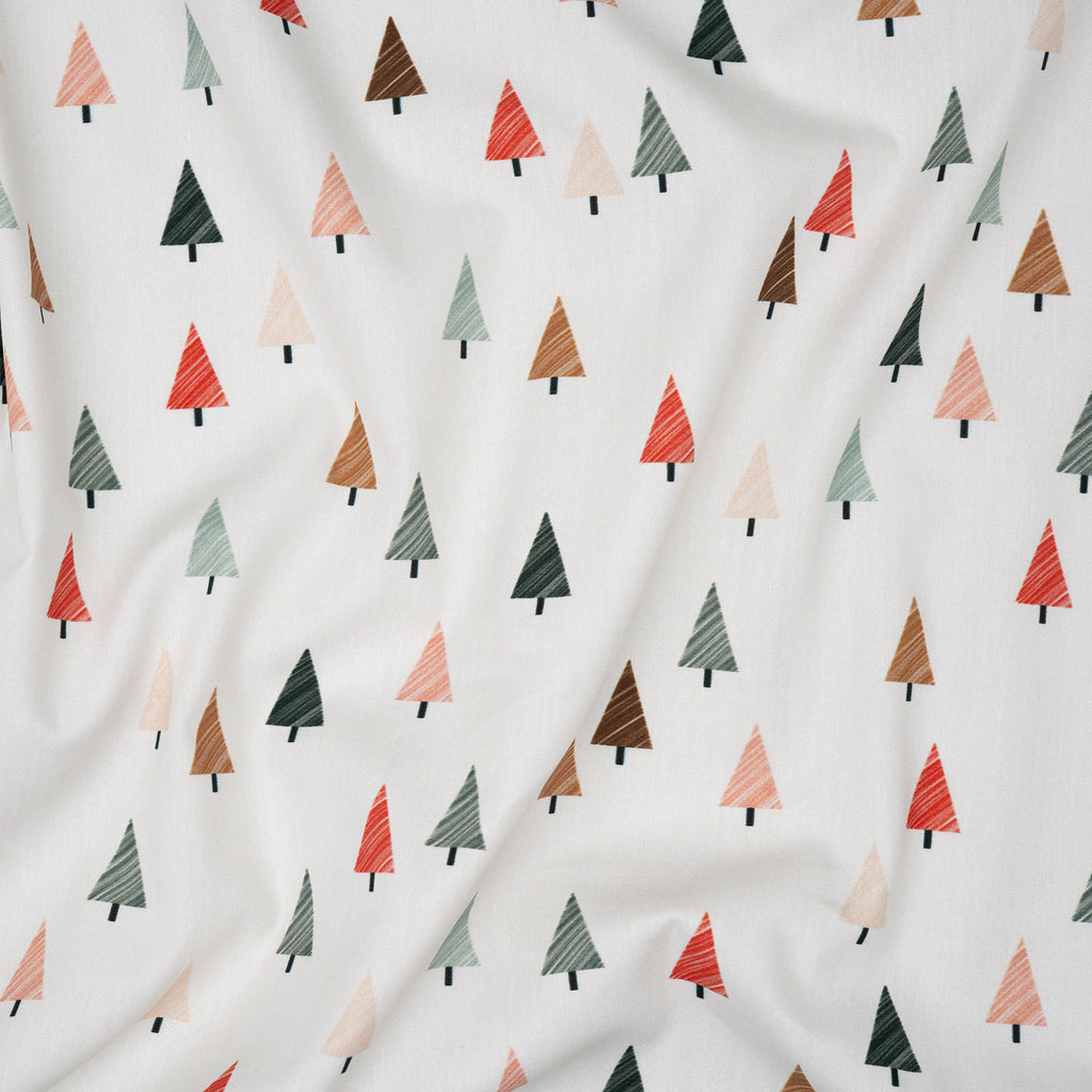 Bio Baumwolle Webware Sketchy Tannen