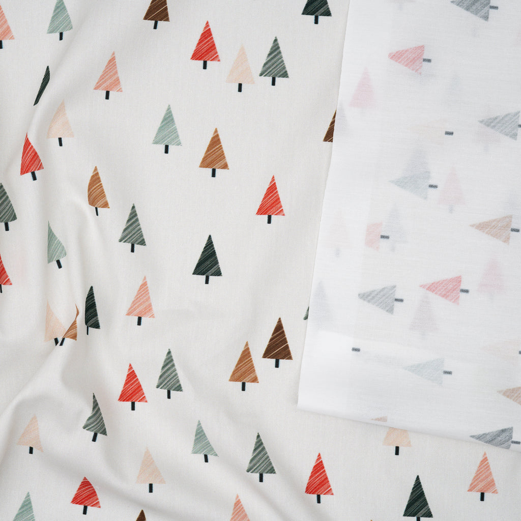 Bio Baumwolle Webware Sketchy Tannen