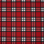 Bio Baumwolle Webware Weihnachtskaro Rot