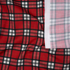 Bio Baumwolle Webware Weihnachtskaro Rot