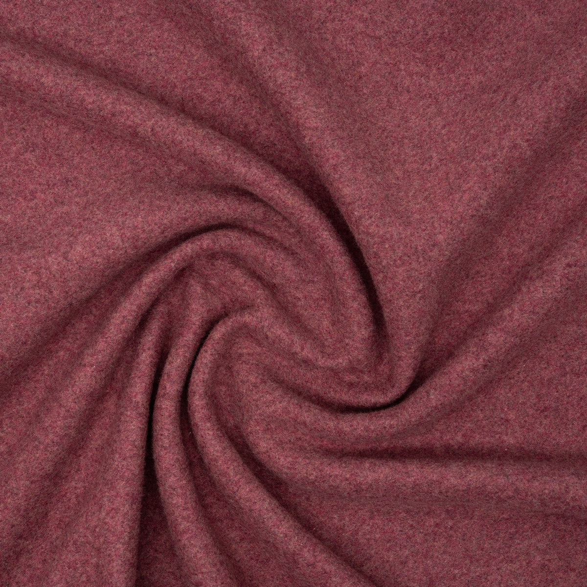 Bio Baumwollfleece Altrosa Dunkel Meliert | Stoffwerk