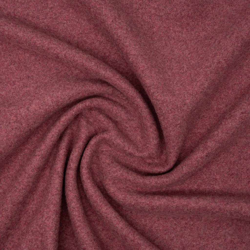 Bio Baumwollfleece Altrosa Dunkel Meliert