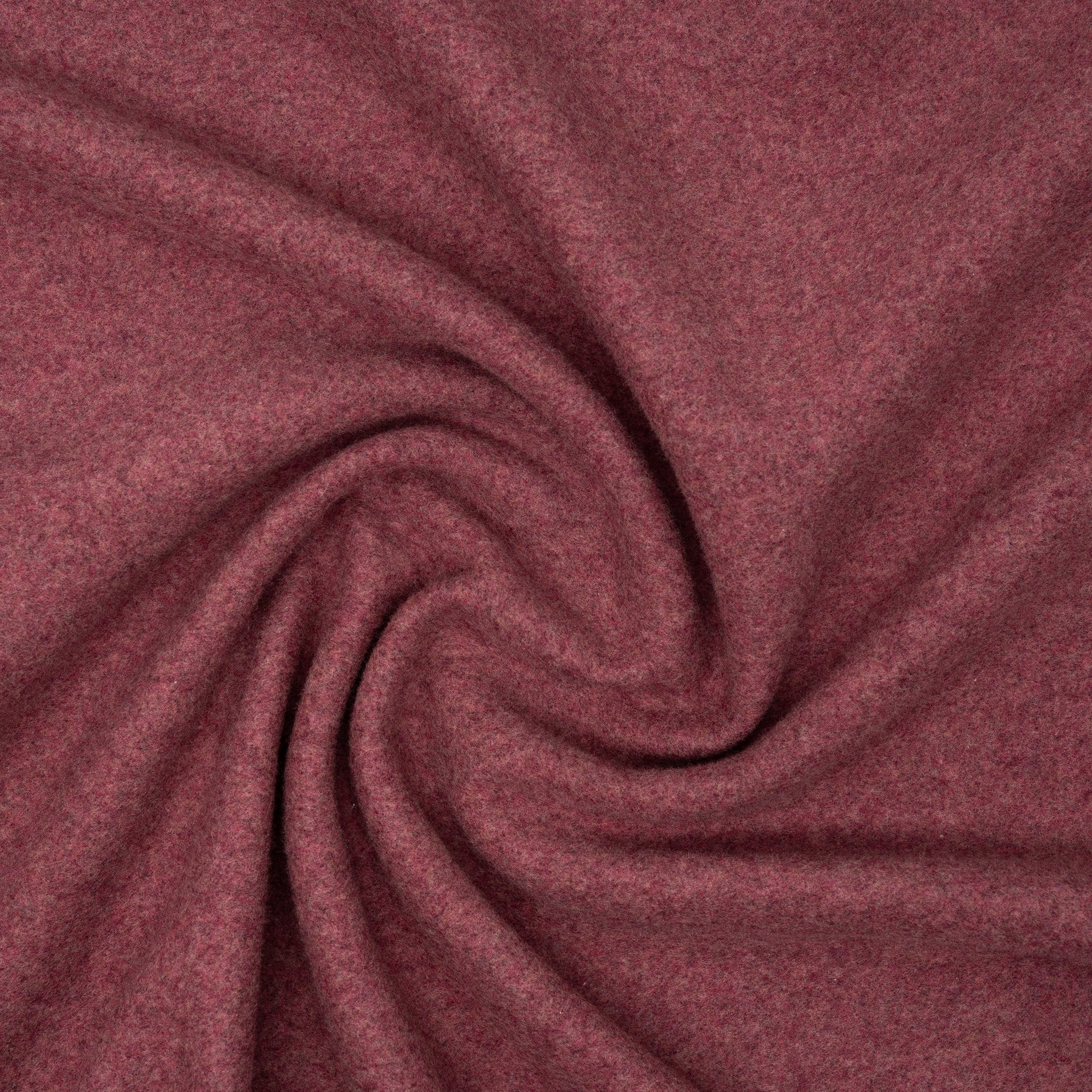 Bio Baumwollfleece Altrosa Dunkel Meliert