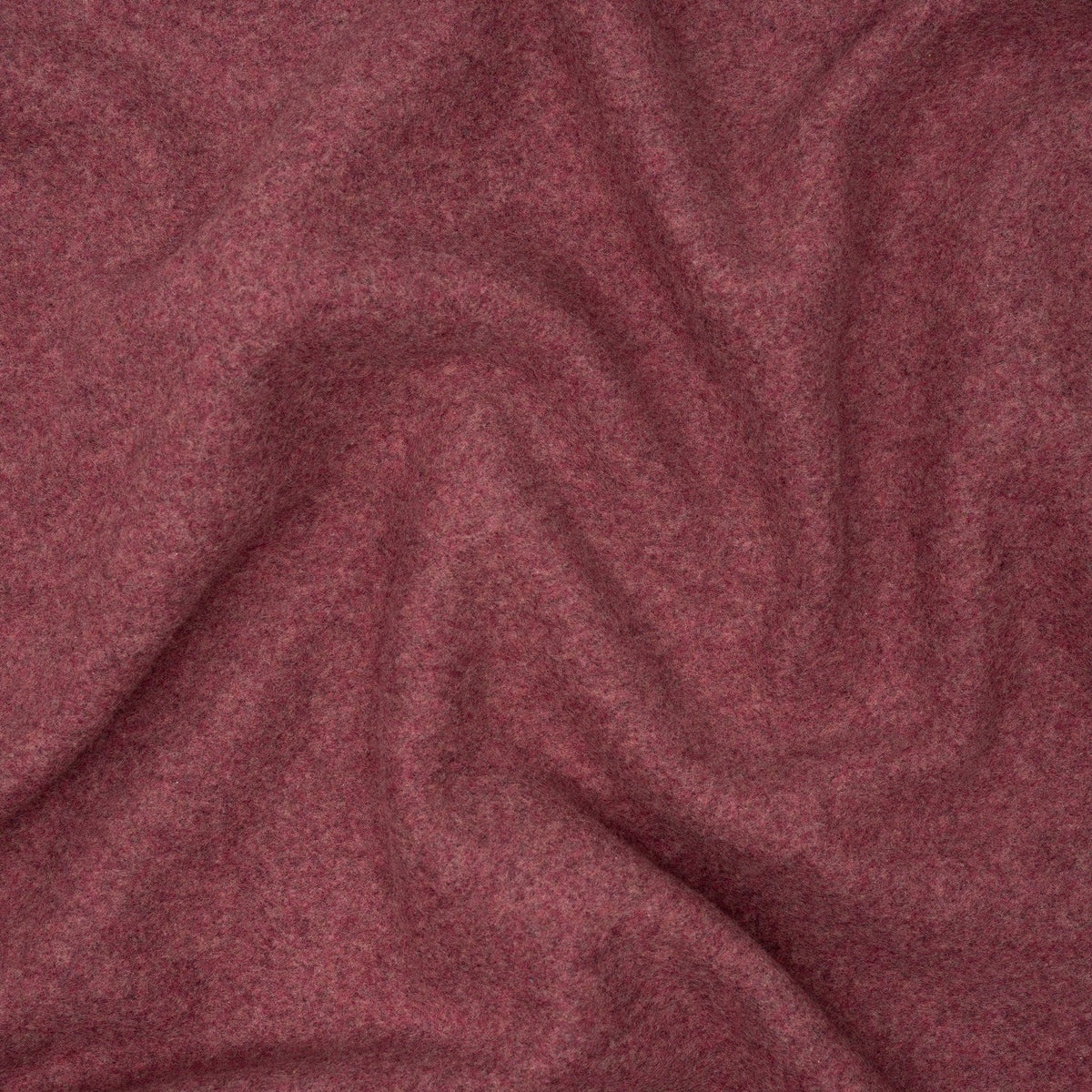 Bio Baumwollfleece Altrosa Dunkel Meliert | Stoffwerk