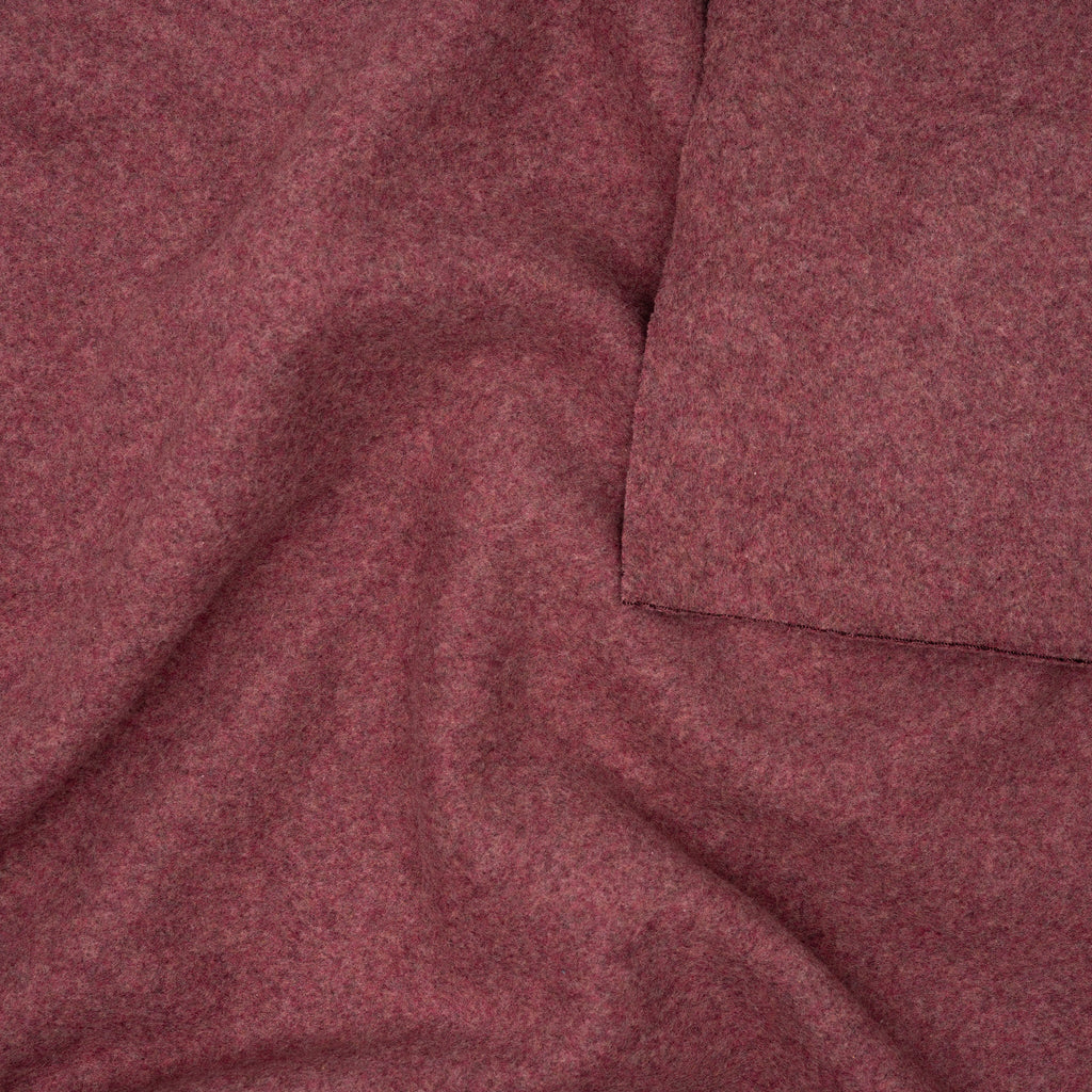 Bio Baumwollfleece Altrosa Dunkel Meliert | Stoffwerk