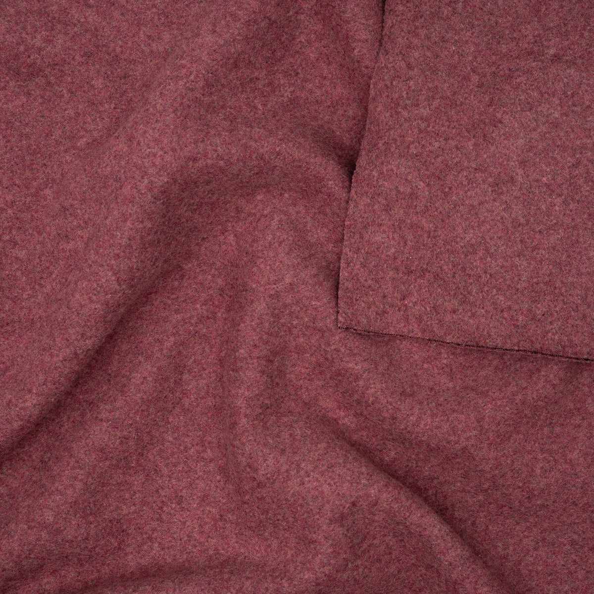 Bio Baumwollfleece Altrosa Dunkel Meliert | Stoffwerk