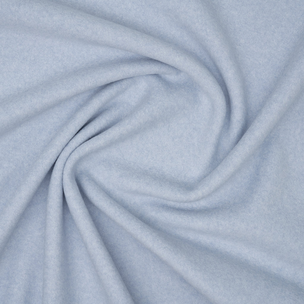 Bio Baumwollfleece Babyblau Meliert | Stoffwerk