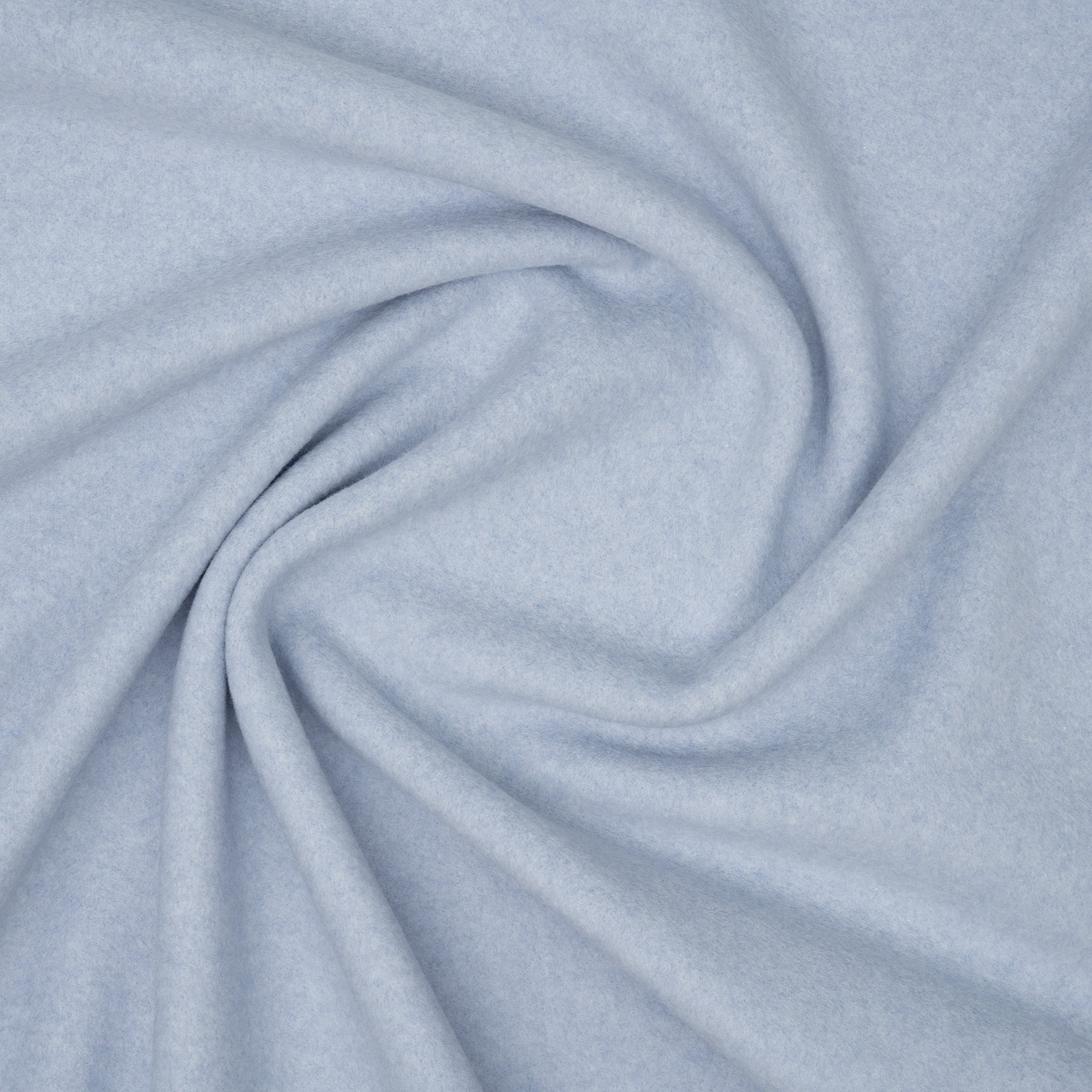 Bio Baumwollfleece Babyblau Meliert | Stoffwerk