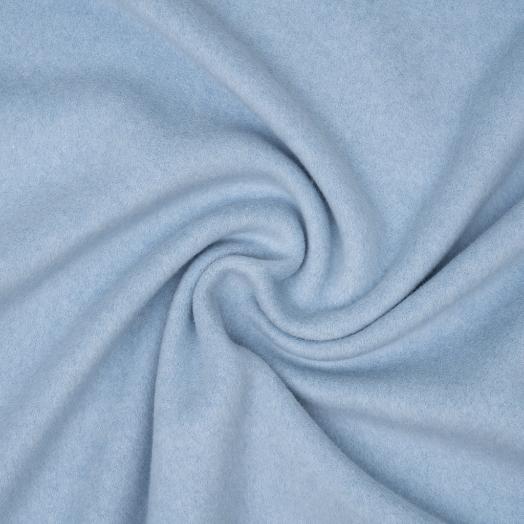 Bio Baumwollfleece Babyblau meliert