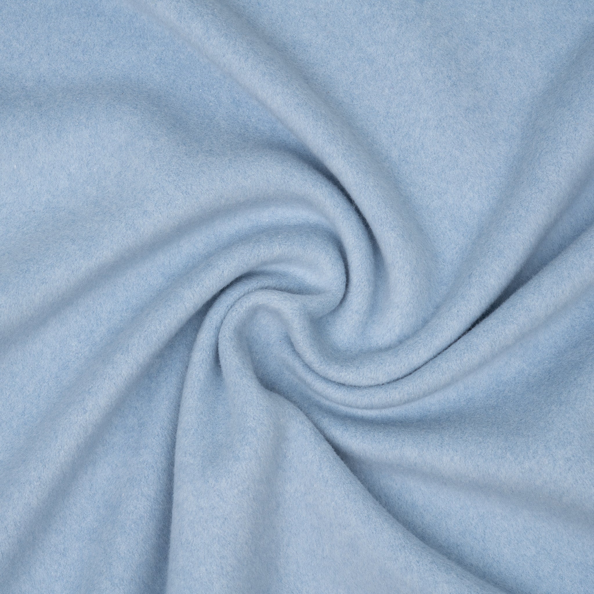 Bio Baumwollfleece Babyblau meliert