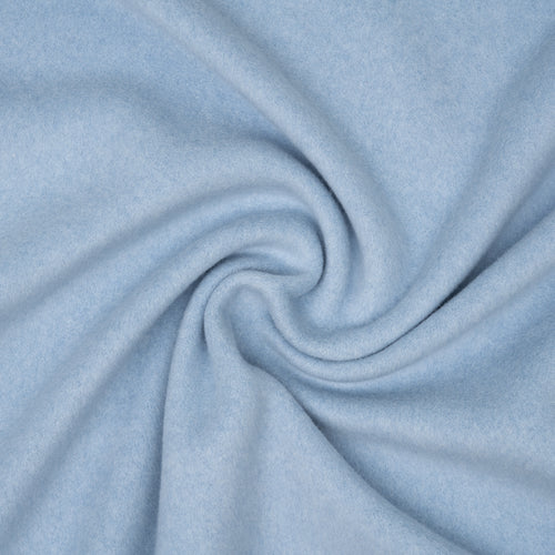 Bio Baumwollfleece Babyblau Meliert | Stoffwerk