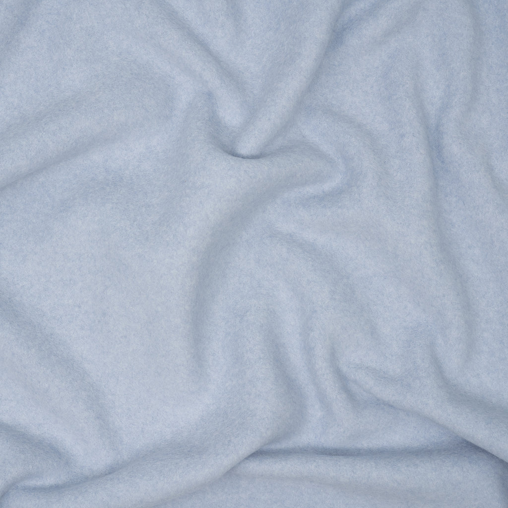 Bio Baumwollfleece Babyblau Meliert | Stoffwerk