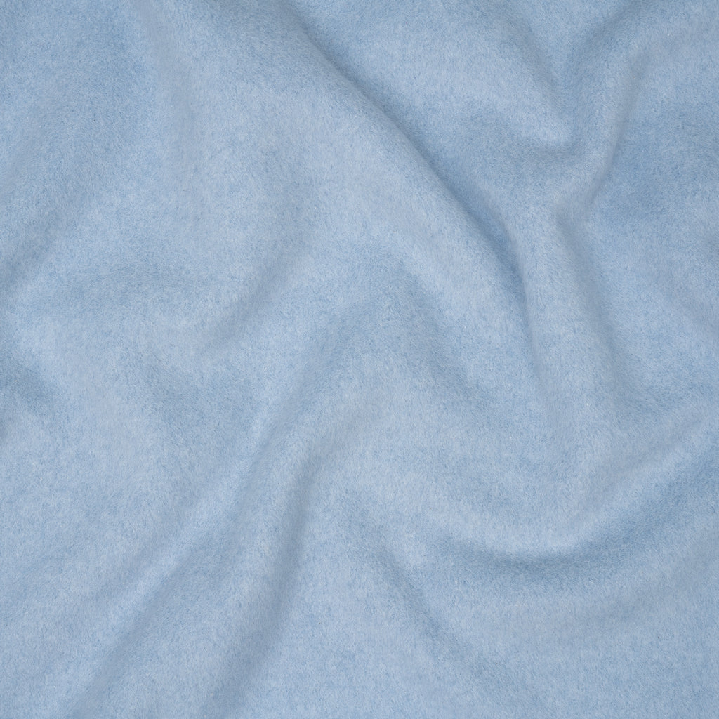 Bio Baumwollfleece Babyblau meliert