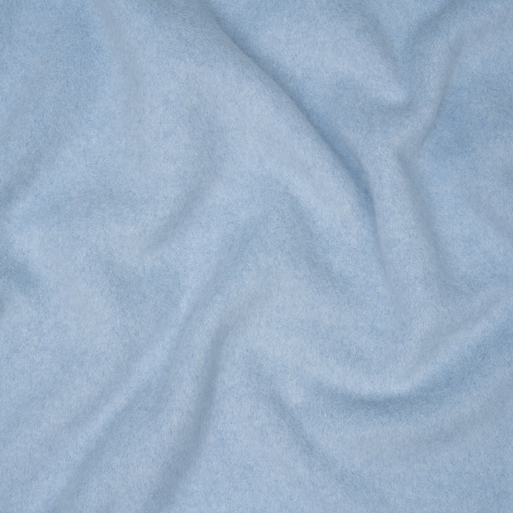 Bio Baumwollfleece Babyblau meliert